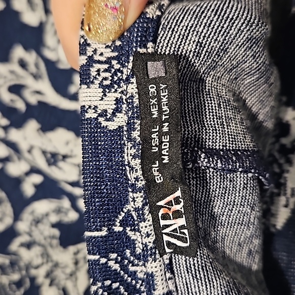 Zara Floral Shoulder Detail Sheath Dress Large EUC - Picture 5 of 6